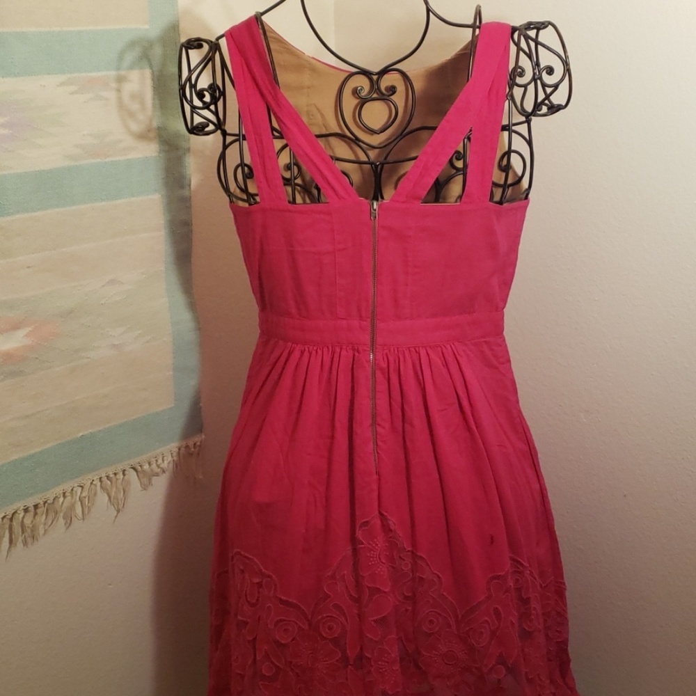 French cotton pink dress - Picture 2 of 3